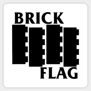 Brick Flag (Black) Sticker